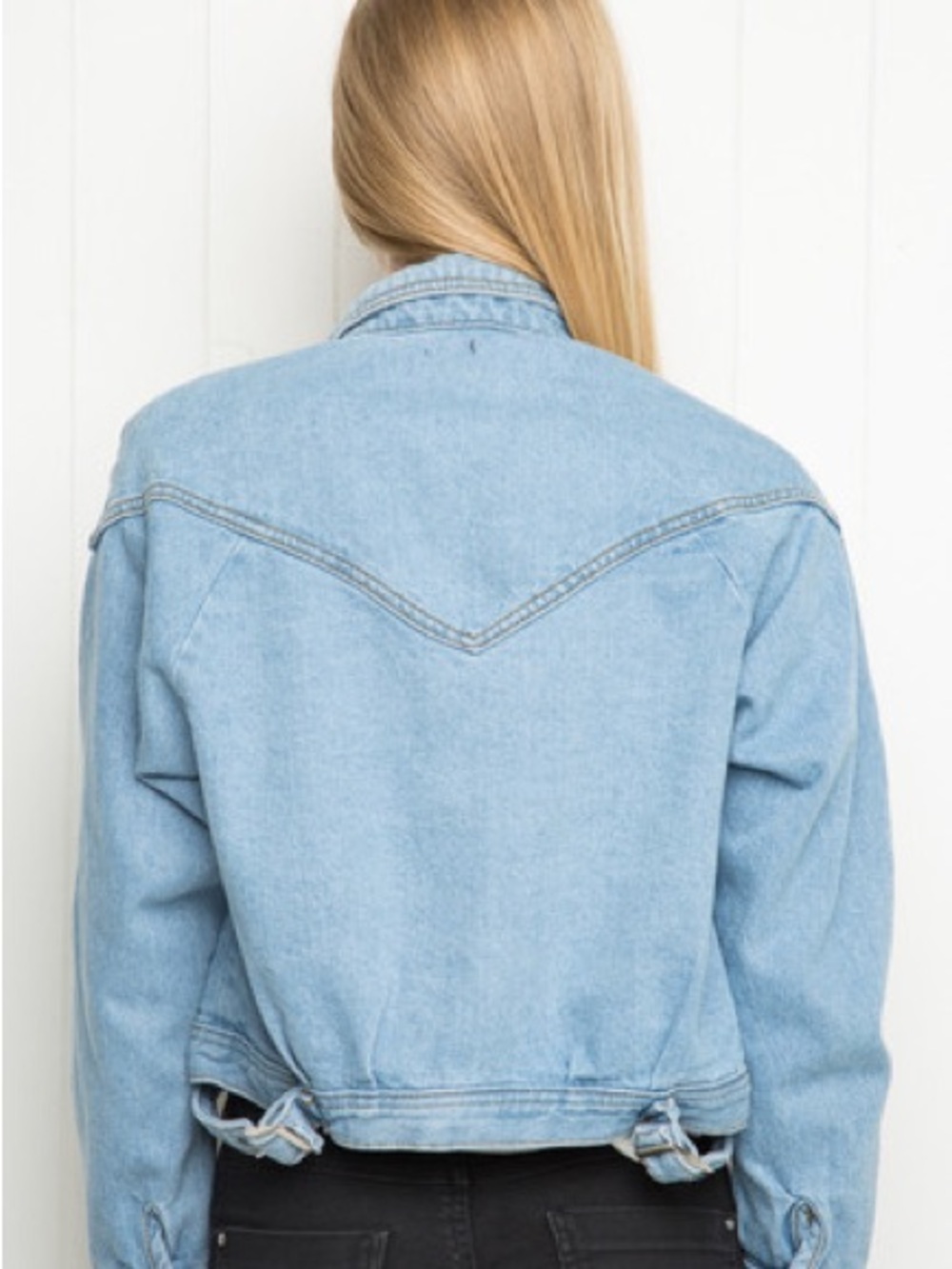 RARE VINTAGE Brandy Melville John Galt Isabelle denim jacket light wash